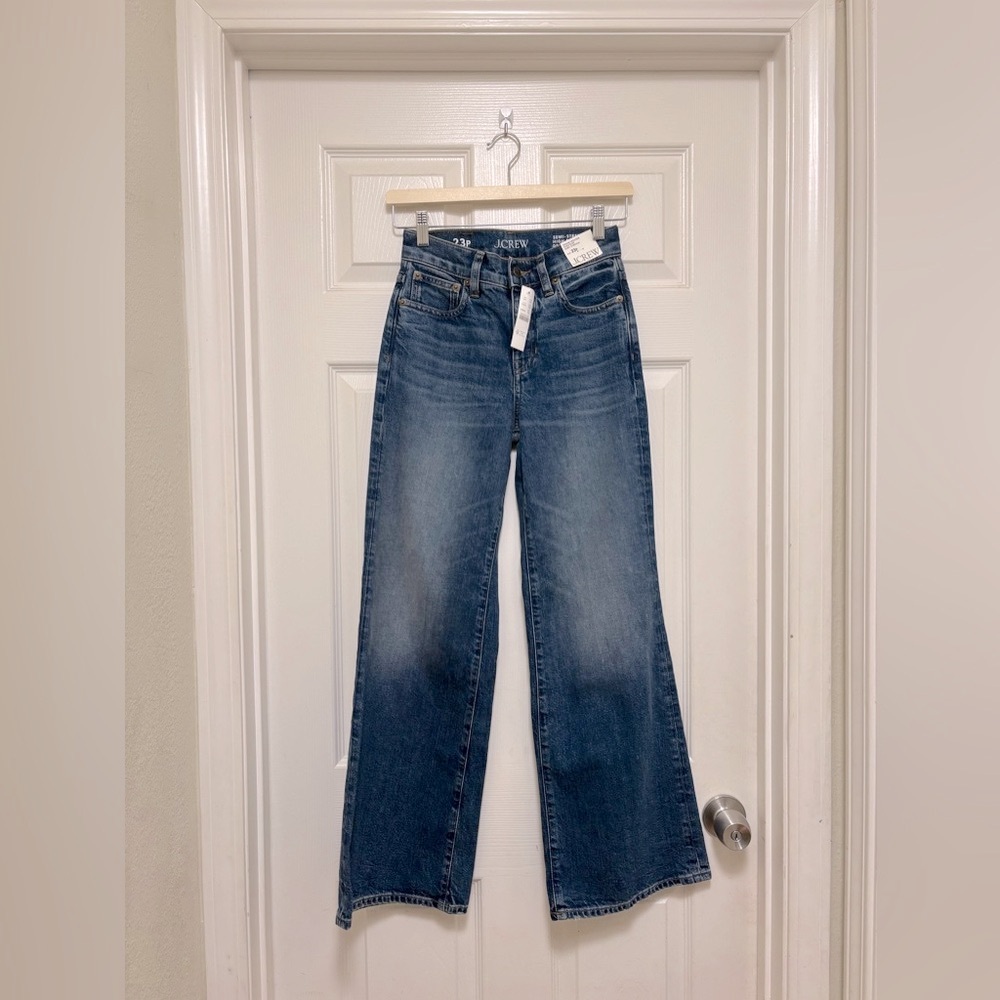 NWT J.Crew Petite Denim Trouser Jean in Charlotte Wash - Picture 5 of 10